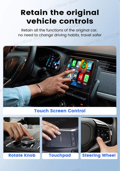 Baidu CarLife CarlinKit Wired To Wireless CarPlay Wireless Android Auto Adapter WiFi Bluetooth Auto Connection 2-In-1 Smart Box