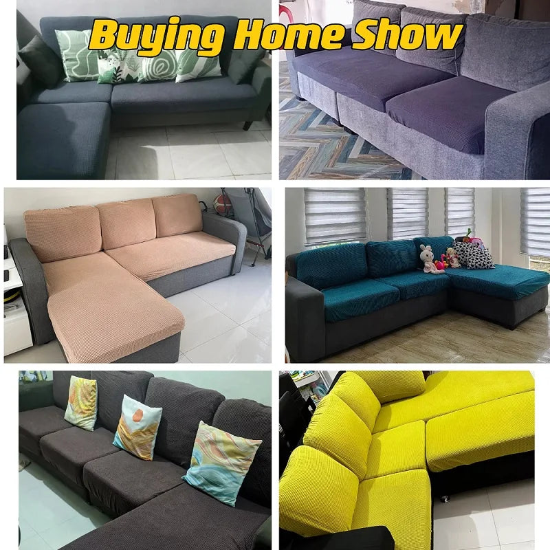 Polar Fleece Sofa Seat Cushion Cover Elastic Sofa Covers for Living Room Pet Kids Mat Chair Cover Furniture Protector 10 Sizes