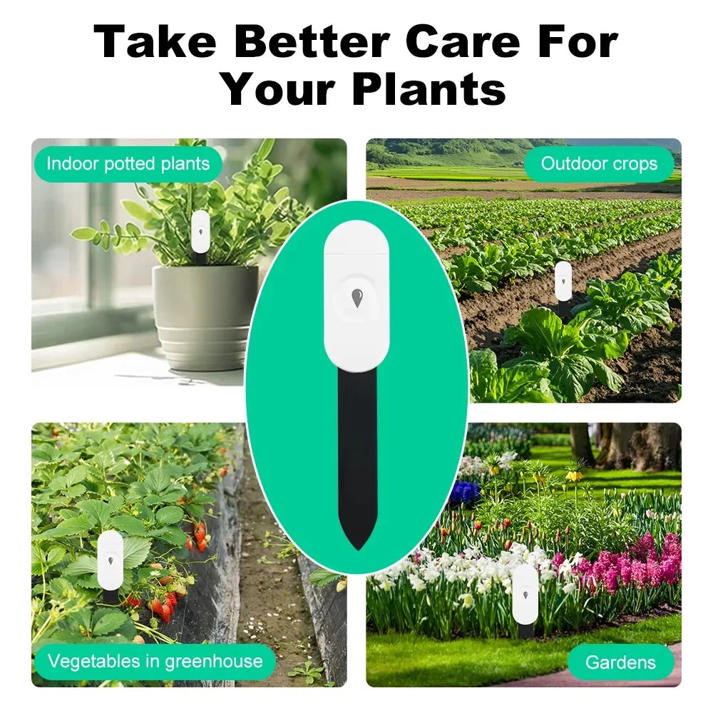 Zigbee Soil Tester Moisture Sensor Meter Tuya Temperature Humidity Moisture Detector For Plants Smart Home Automation Irrigation