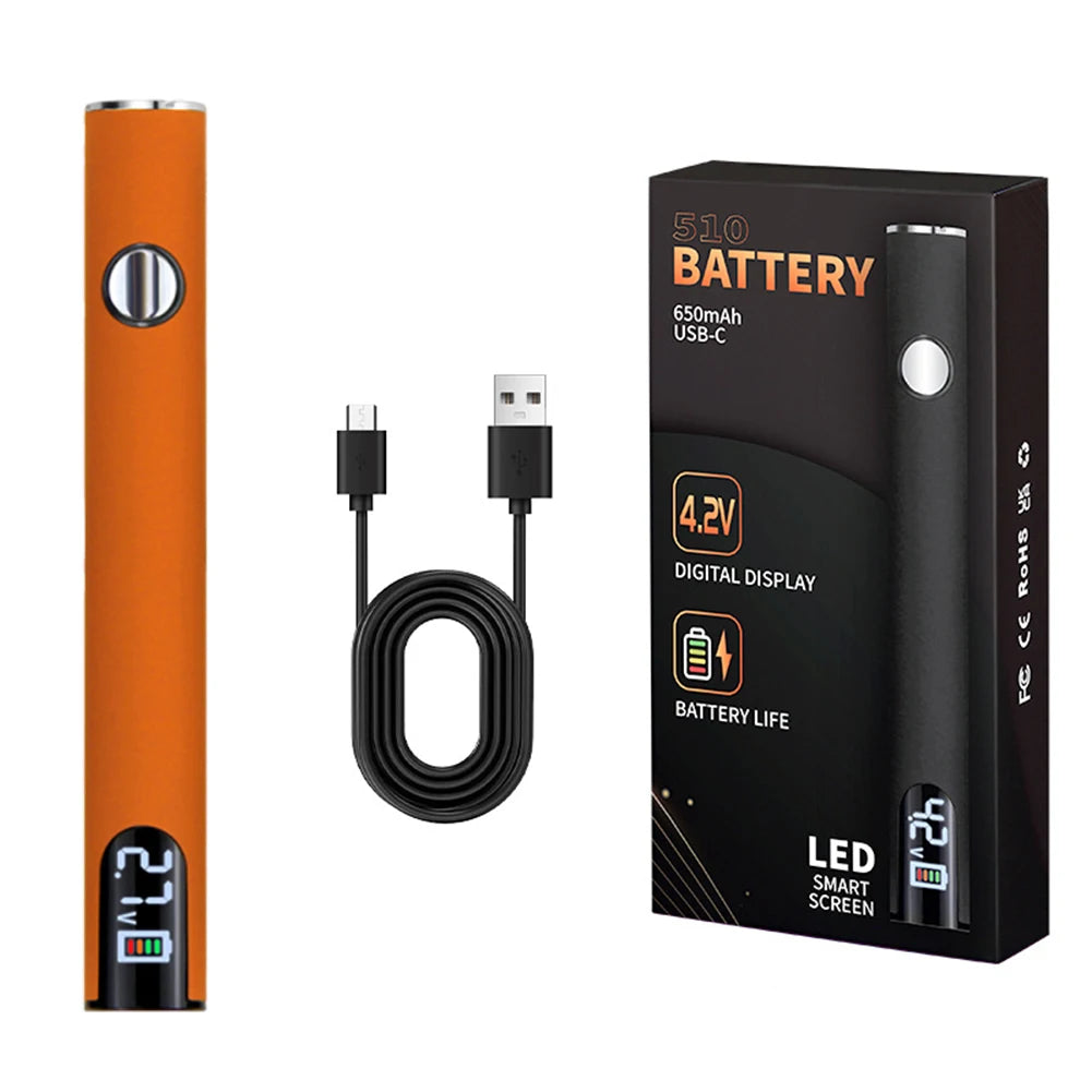 510 Thread Battery Cart Pen Adjustable Voltage Portable Electric Soldering Iron 650mAh Smart Power Tool with USB Charger Cable