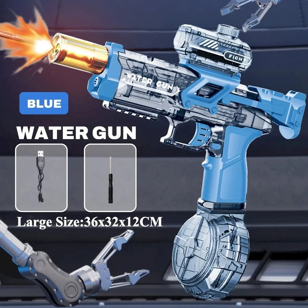 Lighting Electric Water Gun Continuous Water Spraying High-pressure Powerful Water Gun Children's Outdoor Game Toy Festival Gift