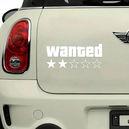Wanted Star Vinyl Decal - Waterproof Motorcycle Car Scooter Sticker for Fuel Tank Side Panel DIY Decoration