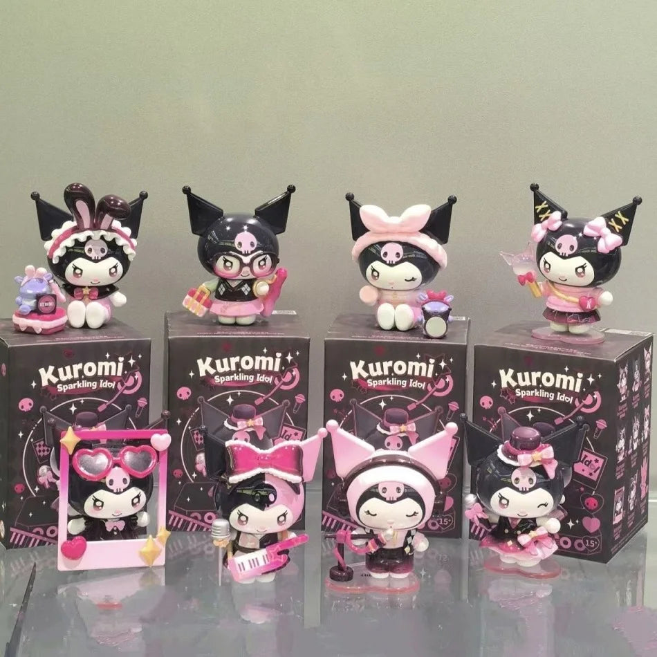 Sanrio Kuromi Sparkling Idol Series Cartoon Blind Box Toy Creative Personalized Desktop Ornaments Statue Model Surprise Gift Box
