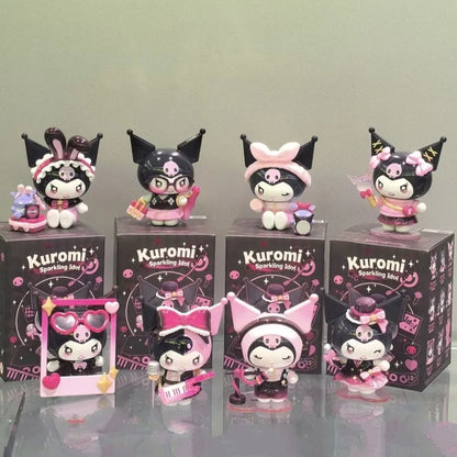 Sanrio Kuromi Sparkling Idol Series Cartoon Blind Box Toy Creative Personalized Desktop Ornaments Statue Model Surprise Gift Box
