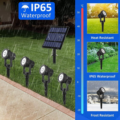 1/2/4/6 LEDS Solar Spotlight Outdoor Garden Wall Lamp for Tree Street Decor IP65 Waterproof LED Landscape Countyard Solar Light