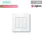 Bseed Zigbee Button Switchs Need Neutral Wire Tuya Smart Life Alexa App Control Glass Frame 86*86mm White Light Switch