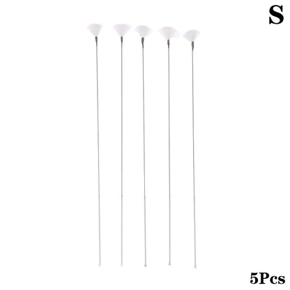1/5Pcs Goose Feather Stick Ear Picking Elastic Earwax Cleaner Stick Massage Chicken Peacock Feather Silver Needle Ear Dig Tool