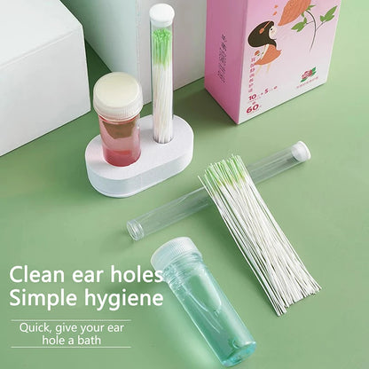 Cotton Thread Ear Hole Aftercare Tool Kit Disposable Earrings Hole Cleaner Pierced Ear Cleaning Set Solution Floss