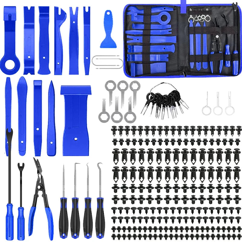 Car Trim Removal Tool Automotive Mechanical Workshop Tool Mixed Size Fasteners Clips Complete Tools Kit Accessories For Vehicles