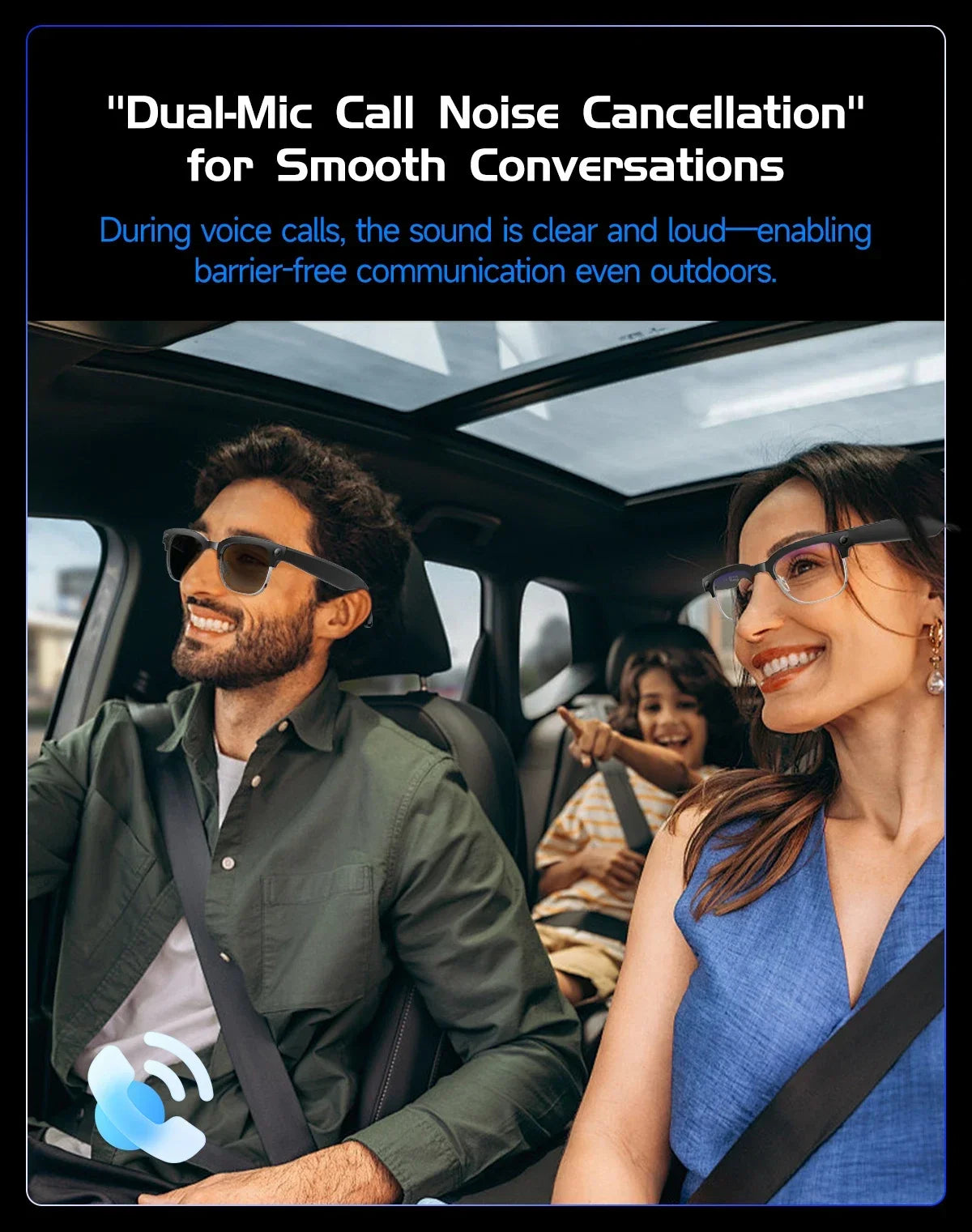 New AI Smart Glasses, 800W Camera Video Recording, AI Photo Recognition, Bluetooth Call & Voice Translation Eyewear