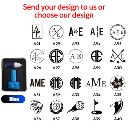 Personalized Golf Ball Stamp Custom Golf Ball Marker Stamp with Name,Initials,Logo or Year Self Inking,Waterproof,Refillable Ink
