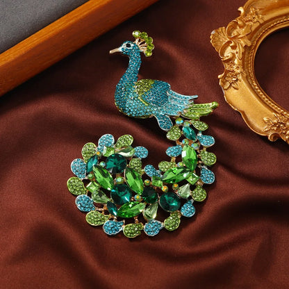 Baroque Luxury Peacock and Phoenix Design Brooches for Men and Women, Jewelry, Fashion Accessories, and Party Gifts