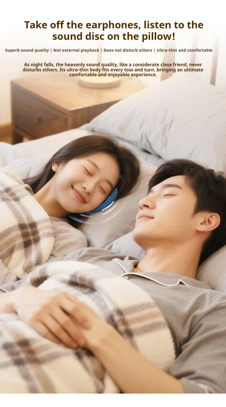 Bluetooth 6.0 Pillow Speaker for Sleeping, Wireless MP3 Music Player for Sleeping Ultra-Thin Under Pillow Sound Machine