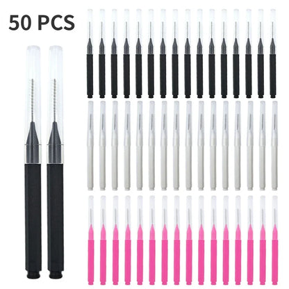 20/50PS Portable Mini Eyebrow Brushes Disposable Eyelash Brow Lifting Brush Applicators Lash Extension Comb Beauty Makeup Tools