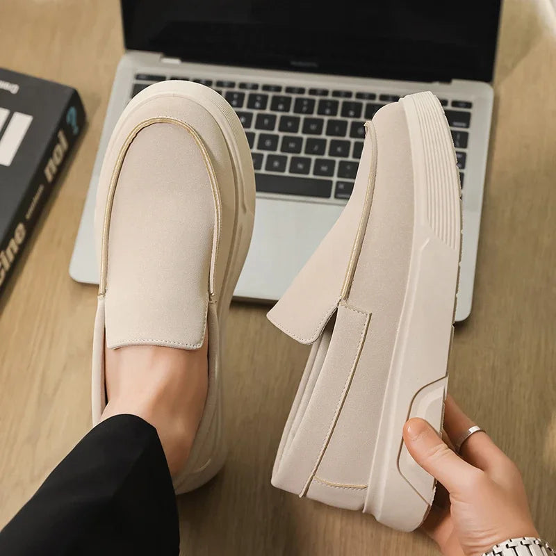 Summer Platform Loafers Man Moccasins Big Size 46 Men's Casual Shoes Comfortable Breathable Slip on Designer Shoes For Men Flats