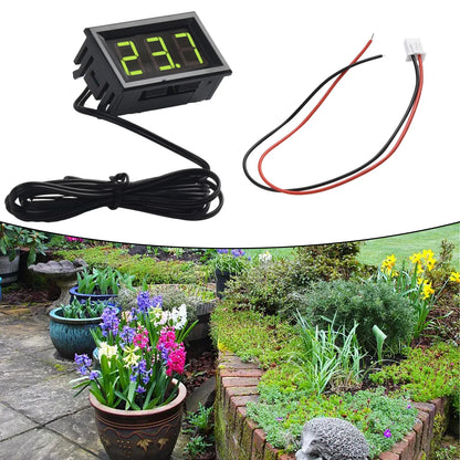 1*Digital Thermometer With Probe LED -50~110°C DC 5-12V Car Temperature Panel Meter Gauge  Instrument Parts & Accessories