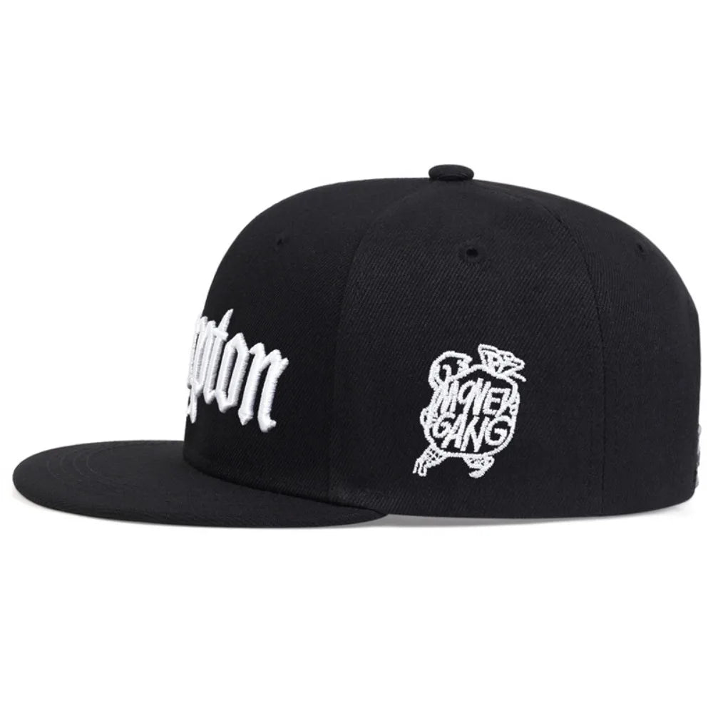 Men's Spring and Summer Hip-hop Hats Wide-brimmed Letters Camouflage Baseball Caps Youth Trendy Handsome Flat-brimmed Hats