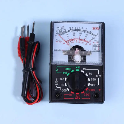 convenientPortable Mini Electric Analog Multimeter Tester Handheld Pointer Voltage Multimeter School Student Experiment Supplies