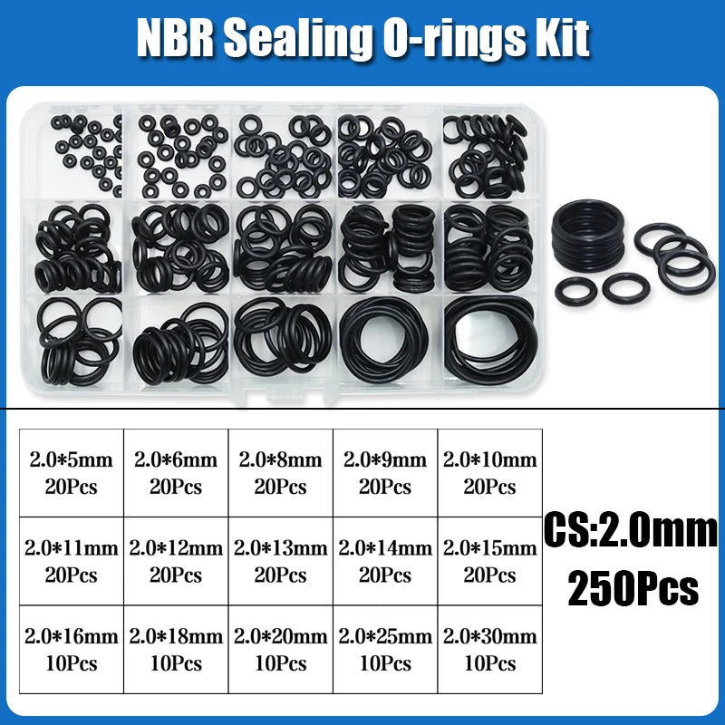 O Ring NBR Seal Washer Plumbing Gasket Thickness 1/1.5/2.0/2.4/3.1/4.0 Nitrile Butadiene Rubber Spacer Oil Resistance Oring Kit