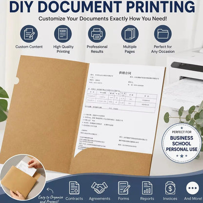 DIY Custom File Printing - Personalized For Your Company Documents Letter| We Will DropShipping For You