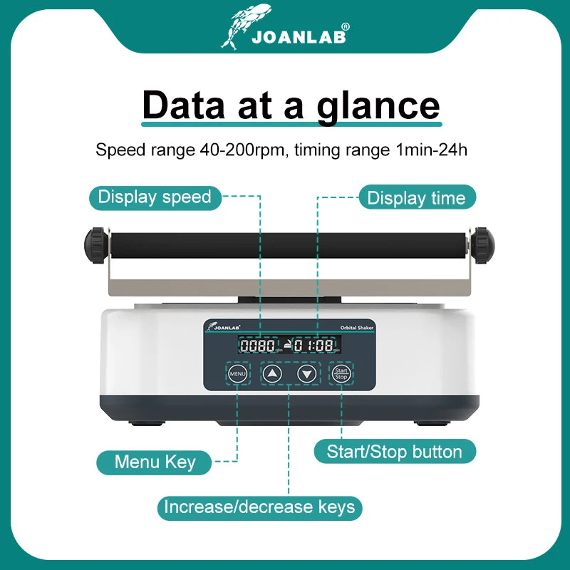 JOANLAB 110/220V Orbital Shaker Digital Display Linear Shaker Laboratory SK-20Pro