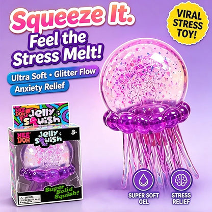 Trending Needoh Fuzz Ball Jellyfish Squishy Blind Box Random Color Soft Stress Relief Toy Cute Relaxing Squeeze Sensory Toy