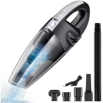 Handheld Vacuum Cordless Powerful Cyclone Suction Portable Rechargeable Vacuum Cleaner Quick Charge for Car Home Pet Hair