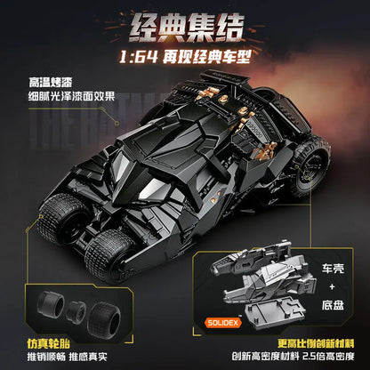 BLOKEES WHEELS Batman E02 Batmobile Casey Putsch 1:64 Toy 1997 Car DC Arkham Justice League Dark Knight Assembly Action Figure