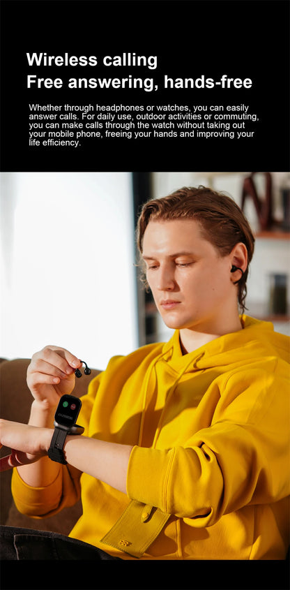 LIGE Bluetooth Headphones with clip-on design 2 In 1 Smartwatch with Earphones Heart Rate Sport Fitness Headset Smart Watch 2026