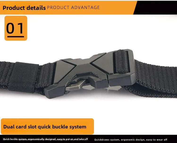 Men's Tactical Belt Nylon Braided Outdoor Training Military Belt Canva Casual Mountainee Trouser Pants Jeans Buckle Waist Belt