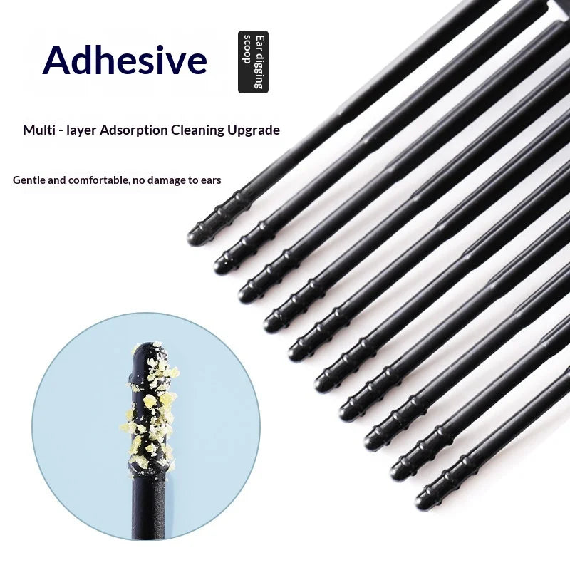 20/40/80PCS Soft Sticky Ear Wax Removal Sticks Adhesive Ear Pick Gentle Ear Cleaning Tool for Adults Kids Ear Care