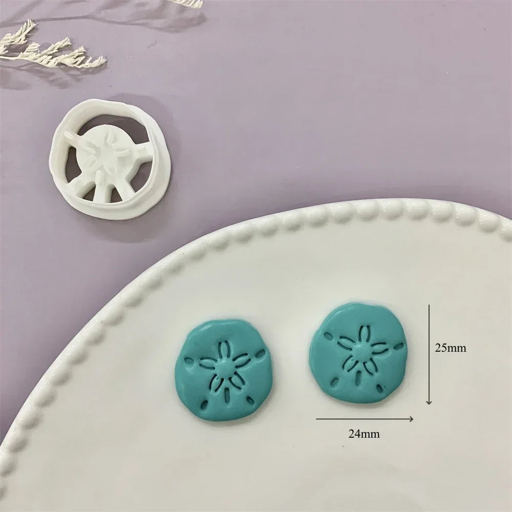 Octopus/Whale/Turtle/Coral/Starfish/Fish Tail/Conch/Shell Shaped Ocean Animal Clay Cutters Summer Beach Cutting Mold for Earring