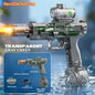 MP5K Full Automatic Water Gun Toy with Retractable Stock Linked Recoil Mechanism Water Pistol Summer Outdoor Beach Shooting Game