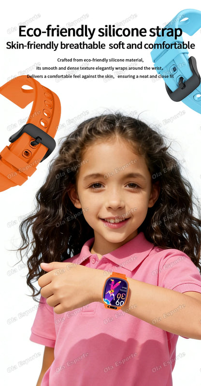 Children's Smart Watch 2026 Camera LED Flashlight Fun Games Stopwatch Calculator Alarm Reminders Boys and Girls Smartwatch HW12