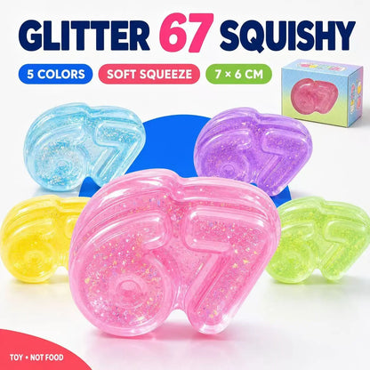 Slow Rising 67 Maltose Squeeze Toy Cartoon Pinch Six Seven Fidgets Toys 7.5cm Hand Relax Slow Rebound Toy Birthday Gift