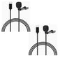 MC01 Portable 1.5m Wired Mini Microphone Type C For Phone PC Laptop Metal Clip-on Lavalier USB mic 3.5mm Condenser Microphone