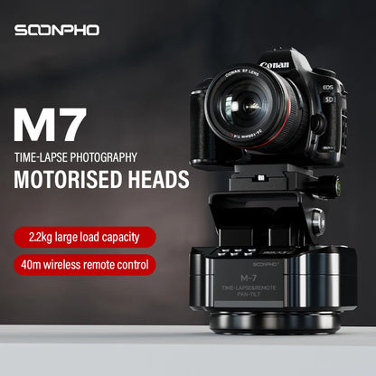 Soonpho M7 Photography Electric Gimbal Remote Control 360° Pan Tilt Head Motorised Gimbal  Auto Face Tracking Tripod