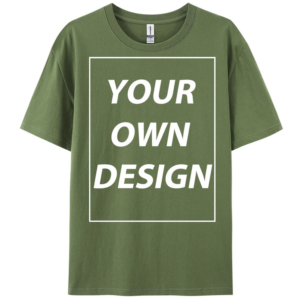 Personalized Custom Print Summer Y2K Team T-Shirt Cotton Casual Loose Short Sleeve Basics Fashion Tee Work Breathable Streetwear
