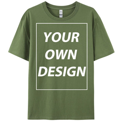 Personalized Custom Print Summer Y2K Team T-Shirt Cotton Casual Loose Short Sleeve Basics Fashion Tee Work Breathable Streetwear