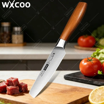 WXCOO Fruit Slicing Knife For Household Ultra Sharp Chef Knife Stainless Steel Kitchen Accessories 4.7 Inch Kitchen Knife