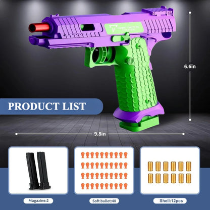 2011/SIG17 Shell Ejceting Toy Gun Model Automatic Continuous Firing Soft Bullet Empty Hanging Airsoft Birthday Gifts for Boys