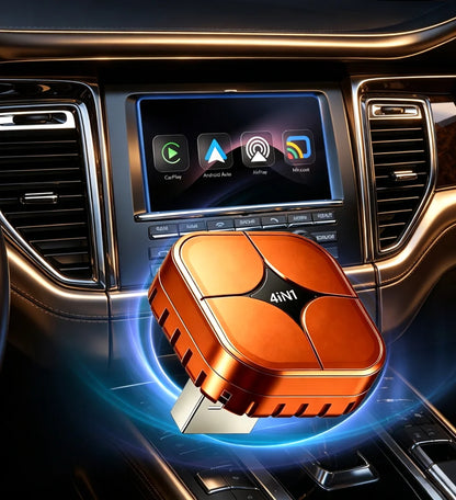 2026 4in1 New Upgrade Carplay Adapter Wireless Android Auto Mirror Link Smart MiNi AI Box USB Plug and Play Auto Connect WiFi