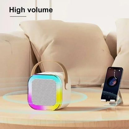 NEW Hot K12 Bluetooth Speaker Portable Home Cute Karaoke Mini Wireless Audio with Microphone K Song Family Singing Machine