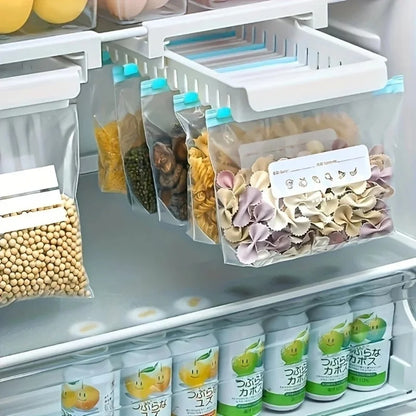 3 Sizes Food Grade Reusable Fresh Keeping Bags Zip Lock Seal Stand Up Storage Bags for Fridge Food Organization For Home Fridge