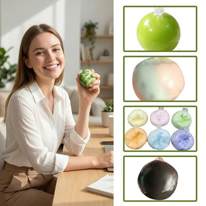 1pc High-end Matcha Mint Chocolate Handmade Ball Anti Stress Sensory Fidget Toy Cracking Wax Ball Soft Decompression Toys Gift