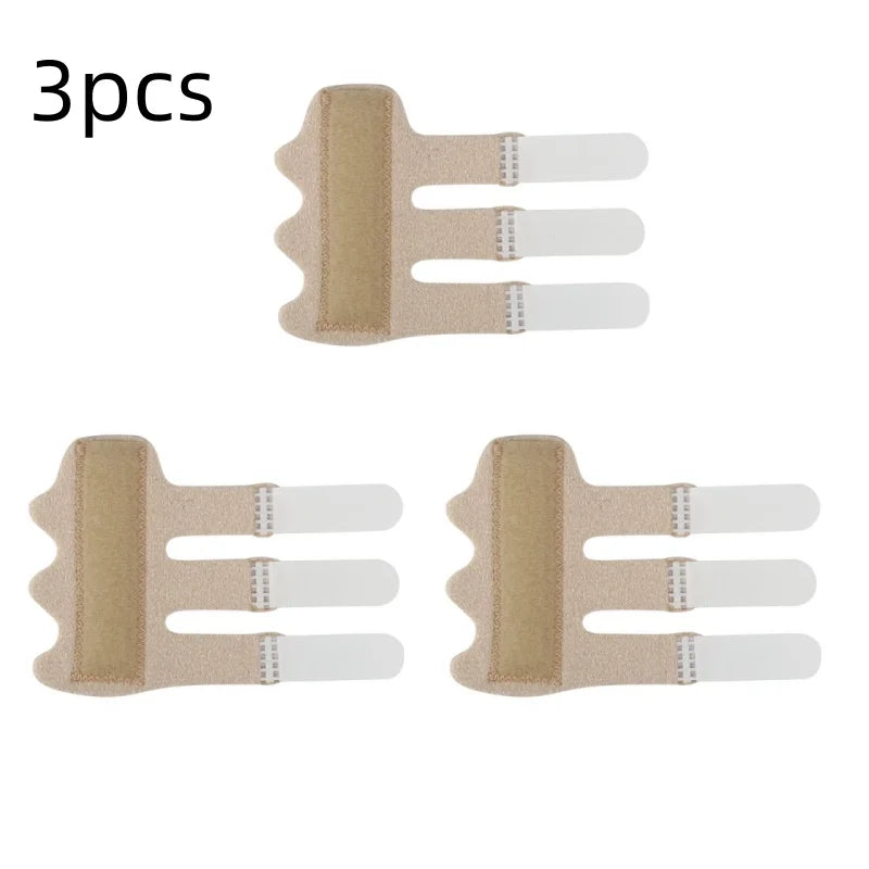 3pcs Adjustable Finger Splint, Hand & Finger Support Brace with Fixing Straps for Sports, Unisex Daily Protection & Recovery Aid