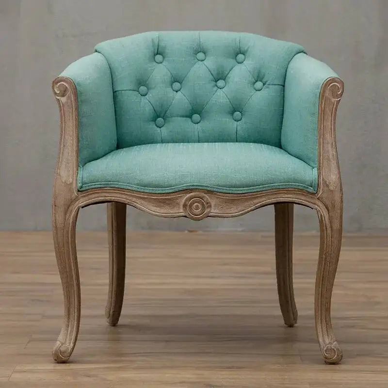 Leisure Sofa Chair, Solid Wood Antique Dining Chair, European Hotel Dining Chair, Living Room Leisure Sofa,Support Customization