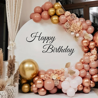 2lines/1Set Custom Birthday Party Backdrop Vinyl Stickers Waterproof Personalized Name Quote DIY Wall Mirror Decals Universal