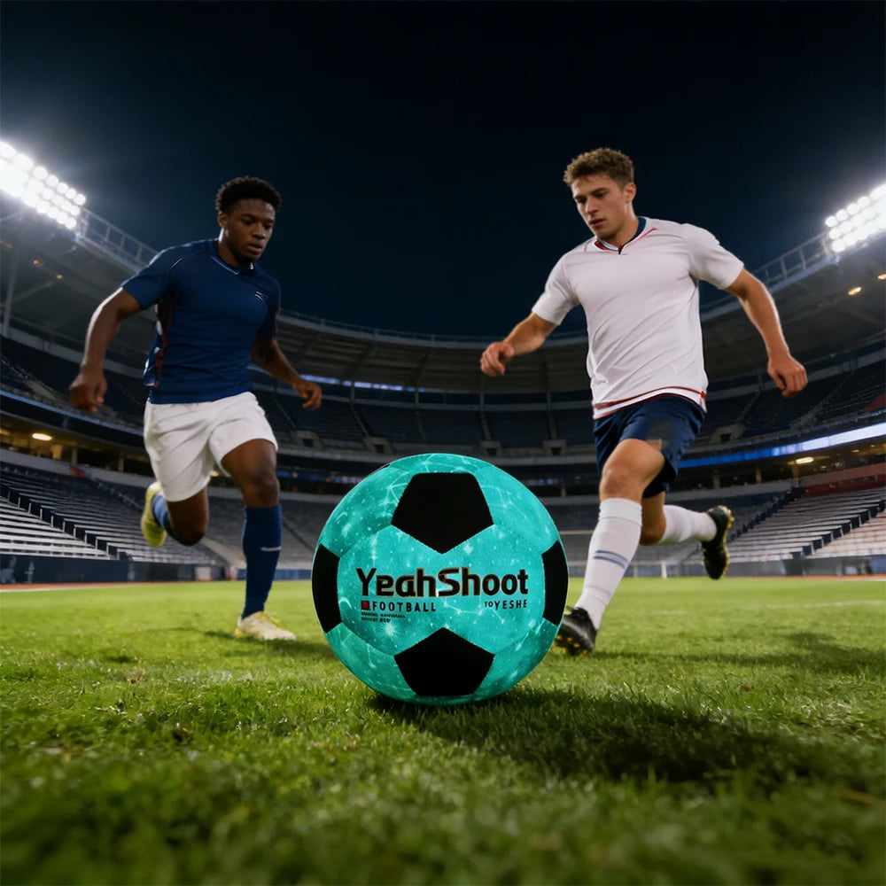 Glow in The Dark Soccer Ball Size 5 with Pump Light Up Soccer Ball for Teens and Adults Soccer Gifts