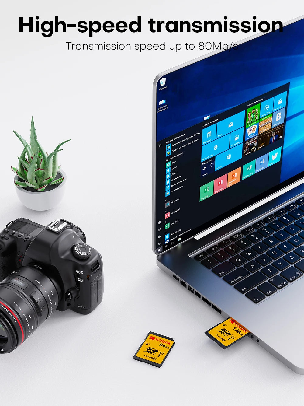 KODAK C10 SD Card C10 High Speed Flash Cards 32GB 64GB 128GB SDXC SDHC Class 10 Memory Card For DSLR Camera